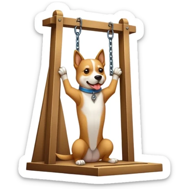 Dog in Guillotine  sticker
