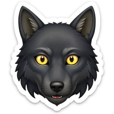 i want an black wolf it should look dangerous sticker