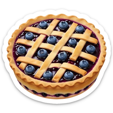 Make an emoji of a blueberry pastry (small) that's broken off a bit so you can see the blueberry jam sticker