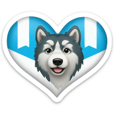 siberian-flag-heart sticker