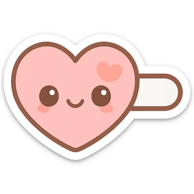 hairclip in heart shape, kawaii style, pastel colors, cartoon, isolated, no hair sticker