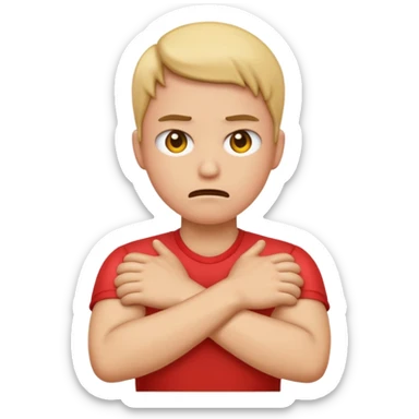 emoji face frustrated arms crossed sticker