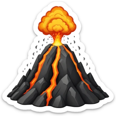 volcano sticker