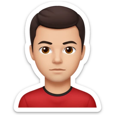 Jordan Knight brown eyes,dark brown hair, red shirt  sticker