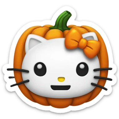 Hello kitty jack o lantern sticker