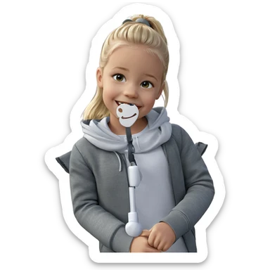 blonde girl outdoors smiling sticker