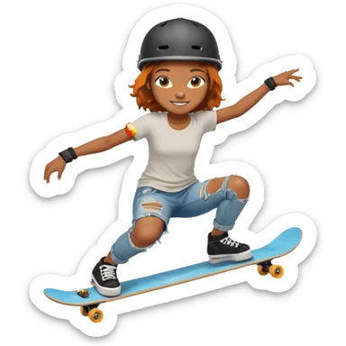 skateboarder black girl mugshot with  sticker
