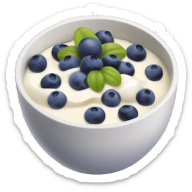 yoghurt bowl with grapes and blueberries sticker
