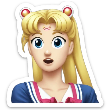 sailor moon perplexed sticker