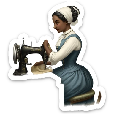 seamstress of the late 19th century sticker