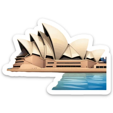 Sydney Opera House at sunset sticker