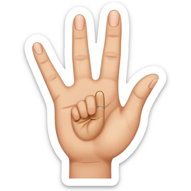 an okay sign with someones finger going into it sticker