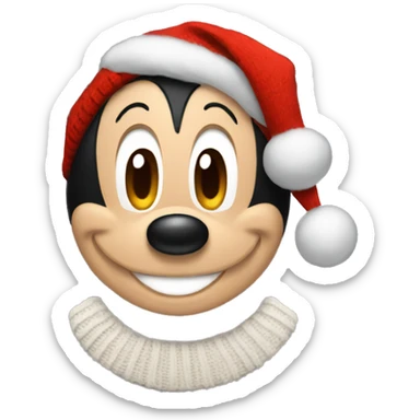 Mickey Mouse in a Christmas sweater sticker