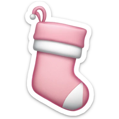  light pink Christmas stocking sticker