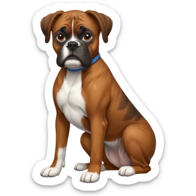 Perro boxer atigrado  sticker
