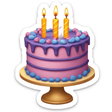 Birthday cake sticker