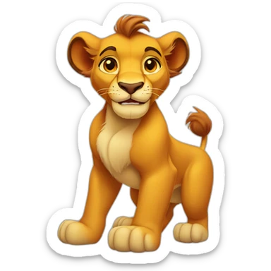 Simba lion king sticker