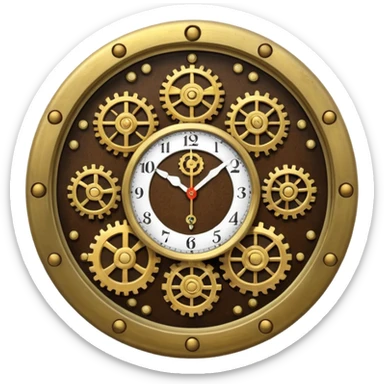 mechanic clock sticker