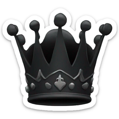 Black crown sticker