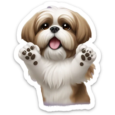 Shihtzu dog clapping sticker