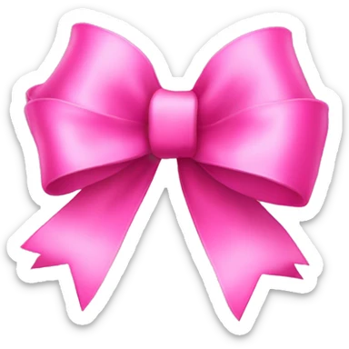 Pink Christmas bow sticker