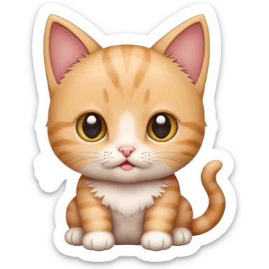 a baby kitten with the words huh sticker