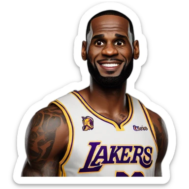 NBA player LeBron James  sticker