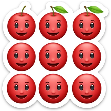 Cherry red emojis  sticker