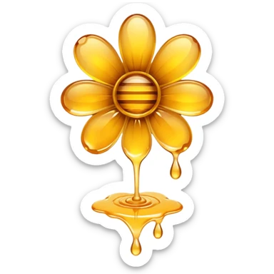 Flowers made out of honey sticker