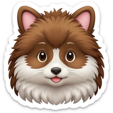 cute animal half body sticker