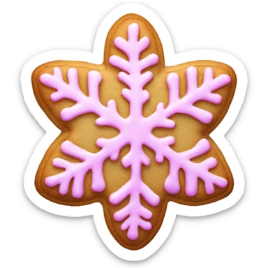 pink snowflake cookie  sticker