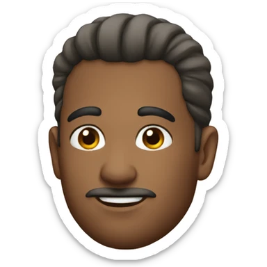 colonial man in bun sticker