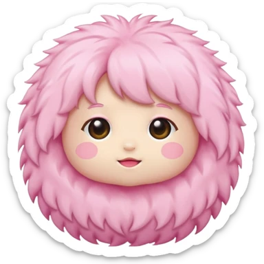 Chibi aesthetic cute pink sticker
