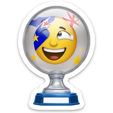 Eurovision glass trophy sticker