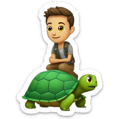 Araigner sur une tortue sticker