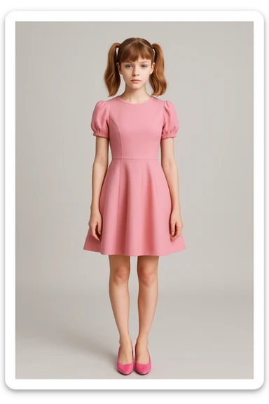 toki uzdek tik mergaitiskus plaukus ir suknele rozine ir batukus grazius bet modelis turi likt toks pat proporcijos ir poza sticker