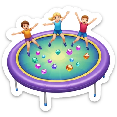 My mind is akin to precious crystals scattered on a trampoline being jumped on by kids sticker