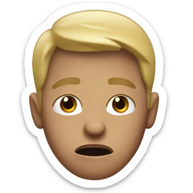 White Person expressing frustration sticker