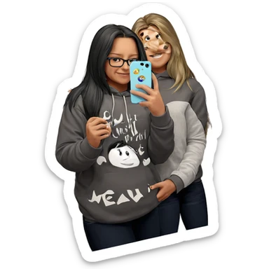 selfie in the bathroom sticker