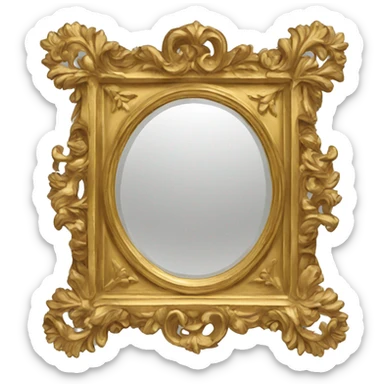 Antique gold mirror sticker