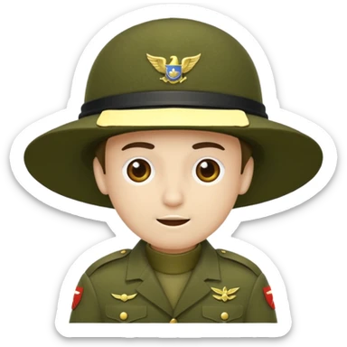 soldier hat sticker