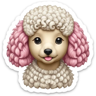 Poodle Rosa sticker