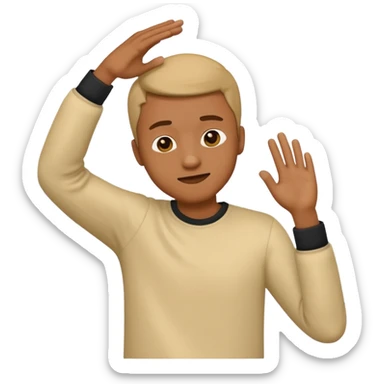Un gars qui fait un dab. Mais avec le style des emojis apple sticker