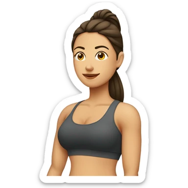 mujer embarazada haciendo gym sticker