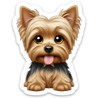 Yorkie puppy sticker