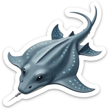 Stingray – Flat ray with long whip tail sticker
