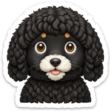 Black cockapoo sticker