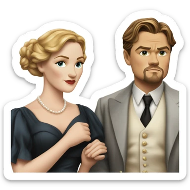 Kate winslet and Leonardo dicaprio titanic sticker
