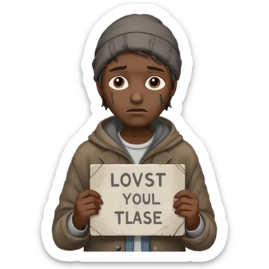 homeless job icon sticker