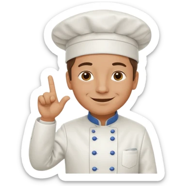 French chef with the 🤌 hand sticker